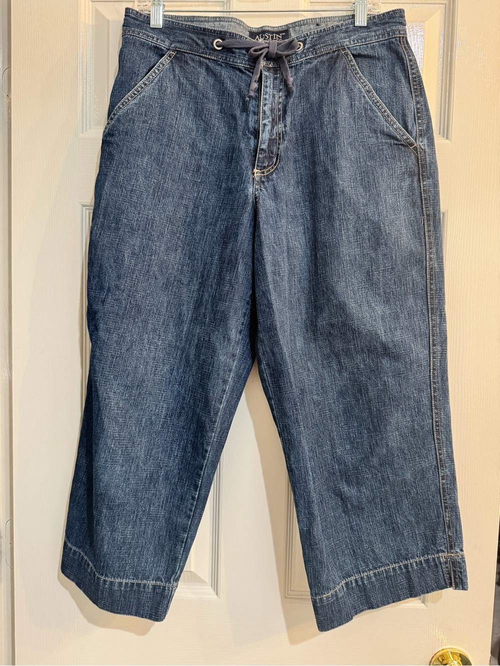 Vintage Austin Clothing Co. Denim Drawstring Utility Cropped Jeans